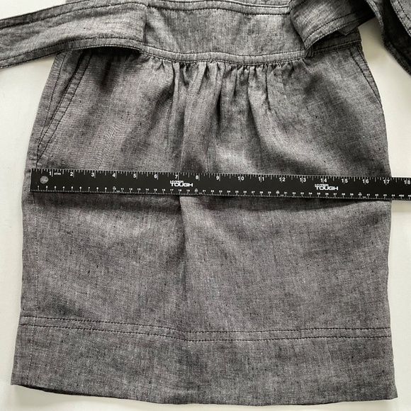 Banana Republic Chambray Tie Waist Skirt Sz 0 Mini Office Siren Casual Chic - Picture 7 of 12